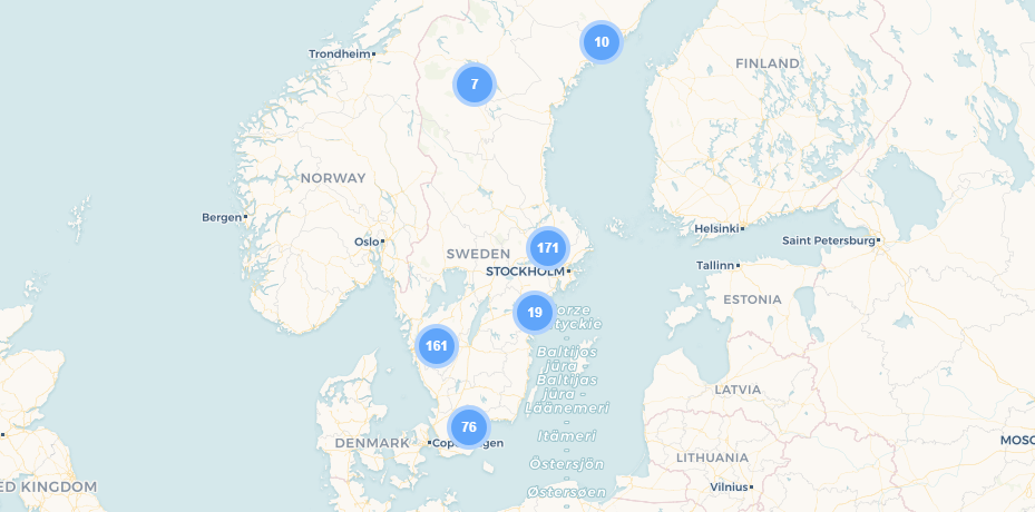 Ny funktion - Karta med status på golfbanor i Sverige